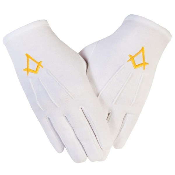 Masonic Gloves Plain Cotton